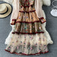 High-End-Promi-Temperament Spitzen-Mesh-Stickerei-Kleid 3169
