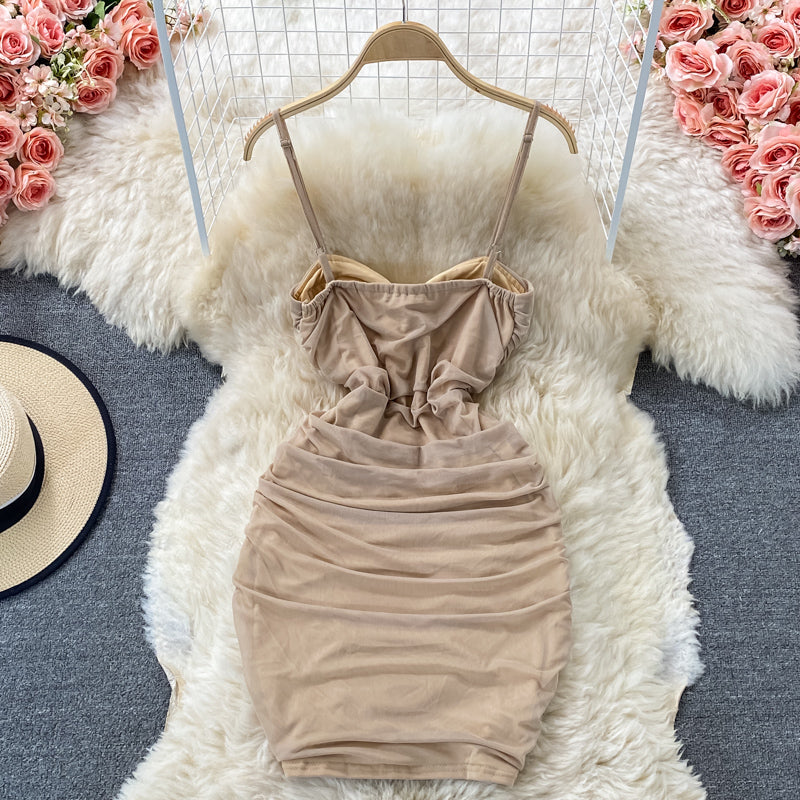 Small sexy Spice Girl backless suspender dress  2804