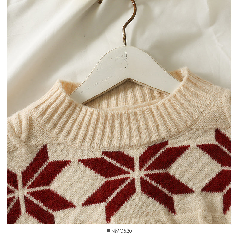 Cute round neck long sleeve sweater  1482