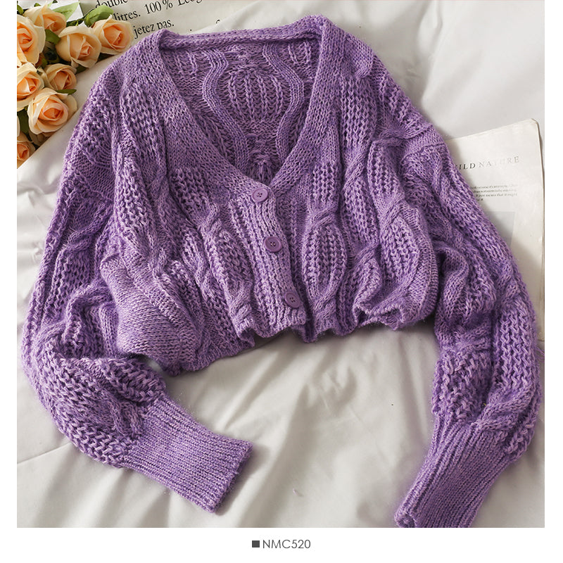 Jacquard-Pullover Damen lockerer und dünner einfarbiger Pullover 1741
