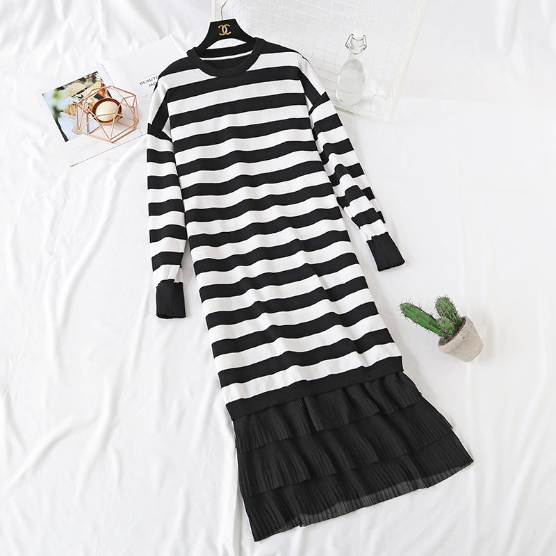 New skirt stitching fake two-piece Pullover skirt  2458