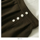 Korean Retro High Waist thin breasted thickened large swing skirt  2594