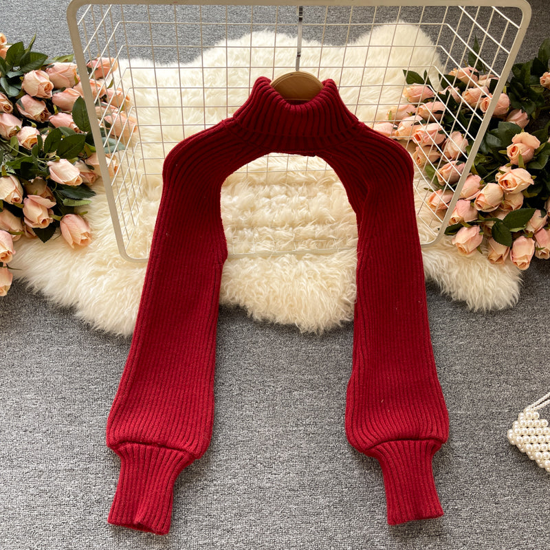 Stricktop mit Hängekragen im Herbst- und Winterdesign 1581