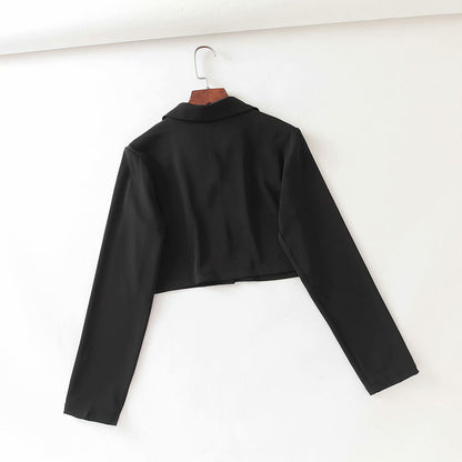 Herbst kurzes personalisiertes Revers kurzes Hemd einreihige Jacke 1383