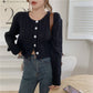 New, soft sweater, loose, languid twist cardigans  1431