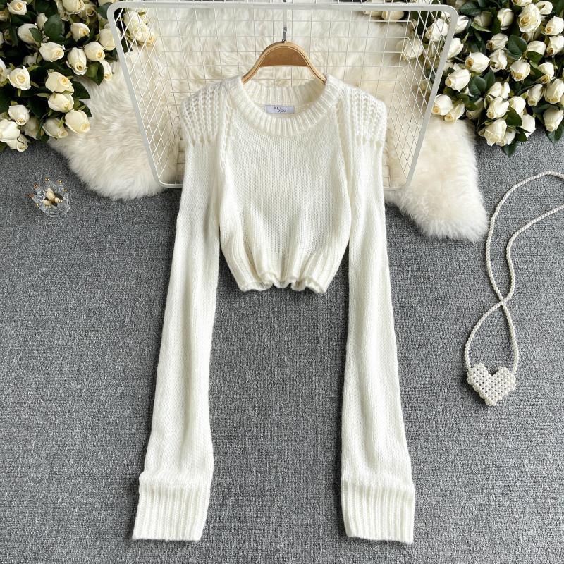 Long sleeved sweater female autumn new hollow out design  1600