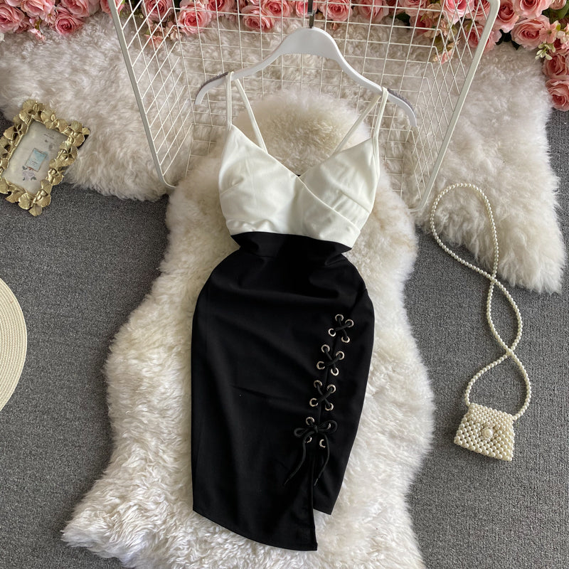 Slim slim strapless dress sexy suspender skirt Hip Wrap Skirt  3174