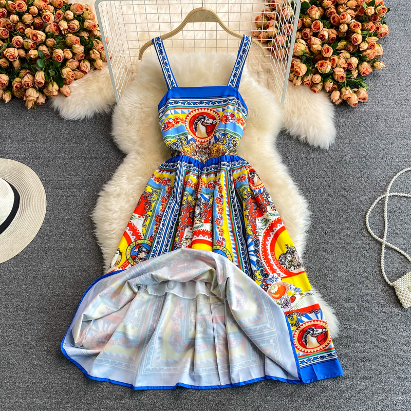 Strapsrock elegantes Temperament großes Swingkleid 3210