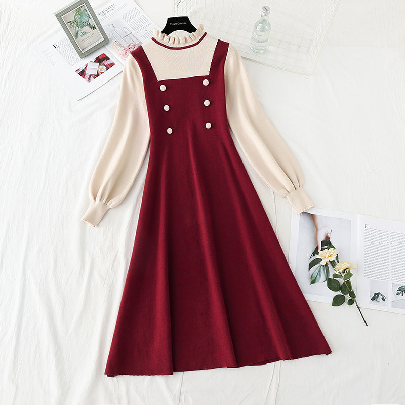 Slim temperament, double breasted fashion, age reducing bottom skirt, female  2407