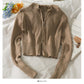 Striped slim Hooded Sweater Zip Cardigan long sleeve  1766