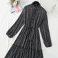 New spring and autumn single breasted slim floral dress for women  2242