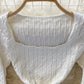 Square neck slim knit dress  3353