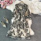 Leichtes, luxuriöses, hochwertiges, besticktes Mesh-Kleid 2977