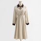 Long sleeved dress, academic style, thin temperament, knee length skirt, French long skirt, female  2159