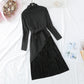 New beveled sweater + velvet skirt  2207