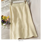 Slim and versatile solid color split knit  2666