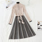 Celebrity high-end temperament medium length bottomed skirt  2402