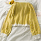 V-Neck long sleeved cardigan versatile sweater coat fashion  1736