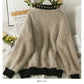 Hong Kong style retro nail bead medium long cardigan loose Long Sleeve Jacket Women  2042