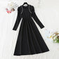 Small black skirt fashion age reduction gentle wind small waist skirt  2400
