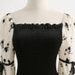 Floral dress long sleeves show thin temperament velvet skirt long skirt  2190