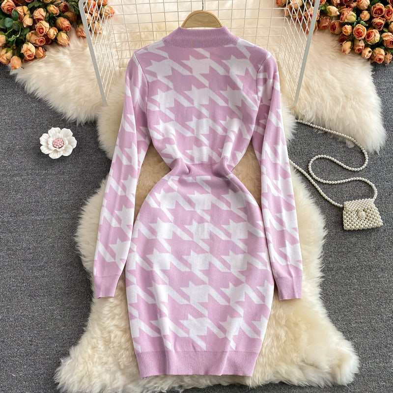 Slim waist, sexy temperament, Hip Wrap Sweater skirt  3247
