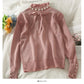 Sweet Wind Nail Bead Fliege Stehkragen Pullover Top 1822