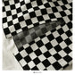 Korean Plaid elastic waist thin split knit one-step skirt  2526