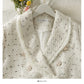 Korean fashion versatile rough edge suit collar foreign style single breasted coat  2111