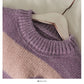 Sweet wind loose medium length heart print Pullover women's sweater  2079