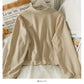 Top women's autumn short versatile long sleeve sweater  1875