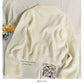 Korean contrast color stitched low neck three button long sleeve T-shirt  2005