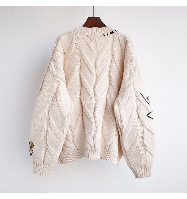 Lazy cardigans, loose knitwear fall sweaters  1443
