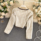 Small fragrant coat women's autumn and winter coat cardigan  1494