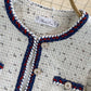 Retro small fragrant tweed coat female  1667