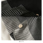 Retro contrast stitching loose and thin three button T-shirt for women  1885