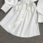 Women's waist closing temperament thin Lapel dress  2863