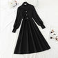 New gentle style lace stitching celebrity Plush bottomed little black skirt  2260