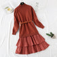 Medium and long suspender with bottom pleated wool skirt over the knee  2461