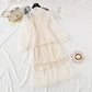Lace mesh wave cake dress  2471