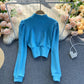 Vielseitiger Pullover Damen Koreanischer Slim Design Kettenpullover 1578