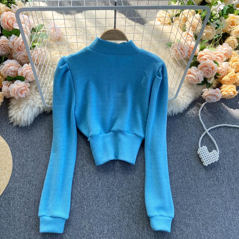 Vielseitiger Pullover Damen Koreanischer Slim Design Kettenpullover 1578