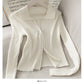 Personalized double zipper tight vertical stripe long sleeve knit  1777