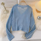 Knitted cardigan thin hook flower hollow out long sleeve  1583
