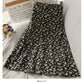 Versatile high waist thin floral skirt  2509