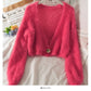 Low neck sweater women's autumn versatile long sleeved sweater  1751
