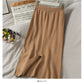 Slim and slim, medium and long split Knit Skirt, foreign style and versatile  2671