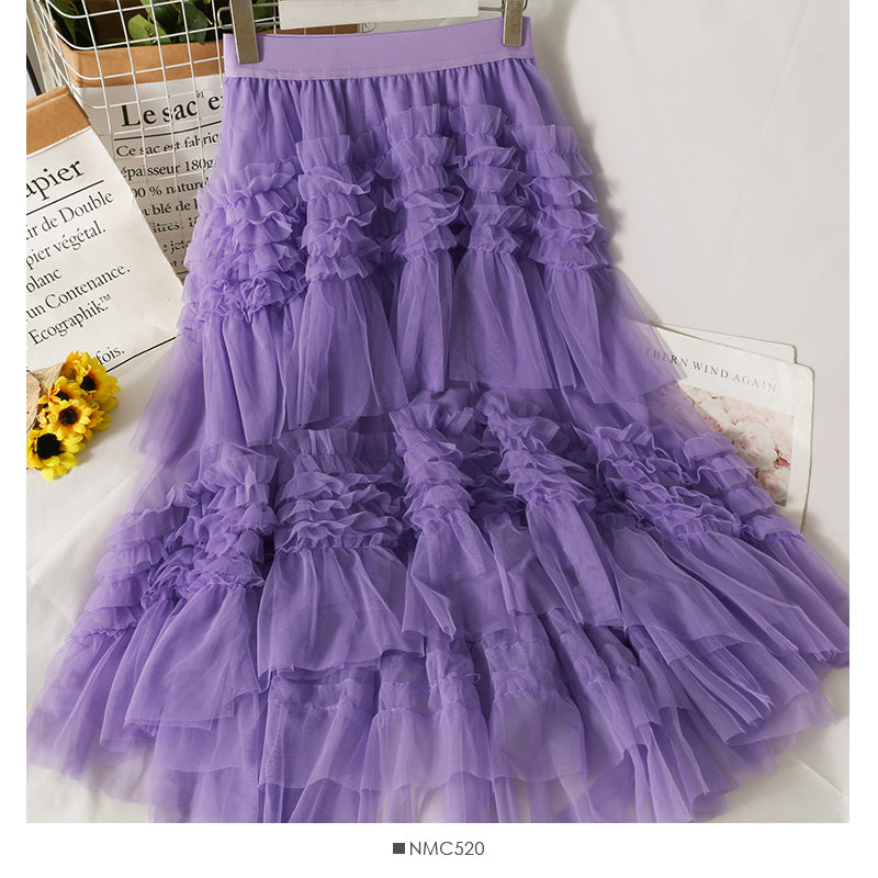 Foreign style versatile high waist skirt  2512
