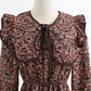 Slim skirt French floral skirt length skirt  2443
