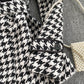 Tausend-Vogel-Gitter kleiner duftender Wind-Tweed-Mantel 1497